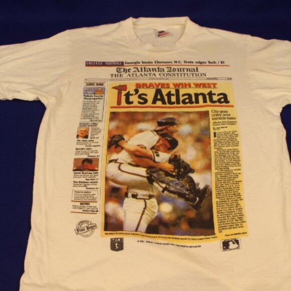 Vintage Atlanta Braves Commemorative Tee Shirts - Picture 5 of 6